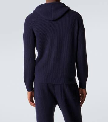 Ribbed-knit cashmere zip-up cardigan  | Brunello Cucinelli