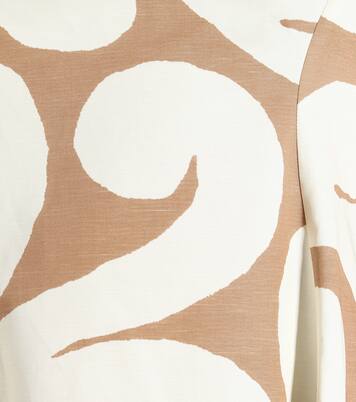 Vestido midi de algodón y lino | Marni