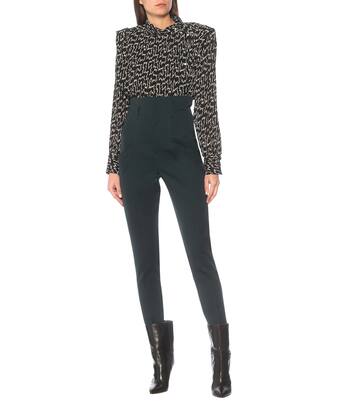 Pantalon Padme à taille haute en laine | Isabel Marant