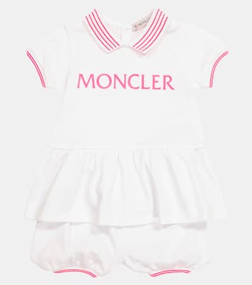 Baby - Abito e shorts in cotone con logo | Moncler Enfant