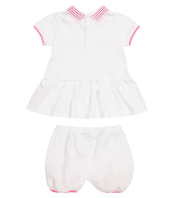 Baby - Abito e shorts in cotone con logo | Moncler Enfant