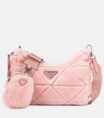 Schultertasche aus Shearling | Prada