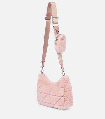 Schultertasche aus Shearling | Prada