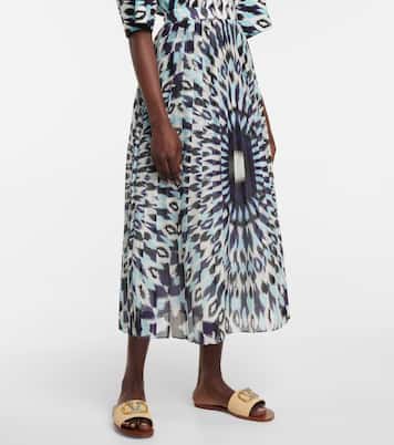 Midirock aus Baumwolle und Seide | Valentino