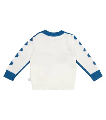 Dog intarsia cotton-blend sweater | Stella McCartney Kids