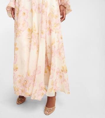Robe longue en soie à fleurs | Giambattista Valli