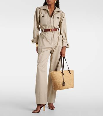 Panier 미디엄 라피아 토트 백 | Saint Laurent