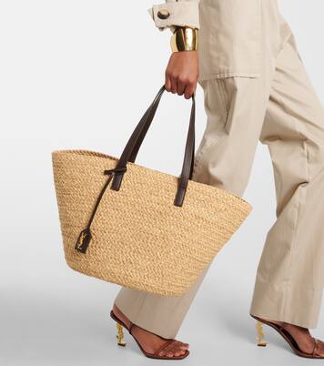 Panier 미디엄 라피아 토트 백 | Saint Laurent