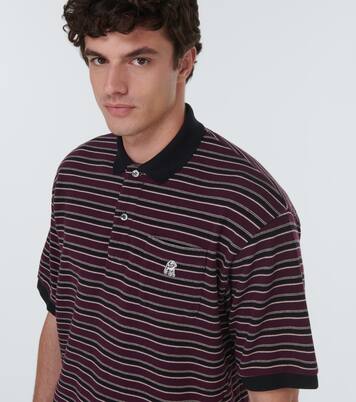Striped cotton polo shirt | Undercover