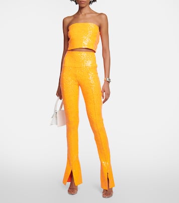 Cropped-Top mit Pailletten | Norma Kamali