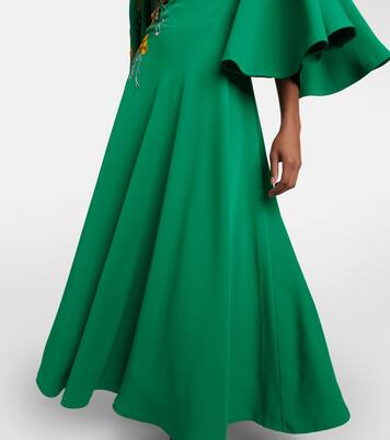 Vestido largo Zinnia con capa bordada | Costarellos