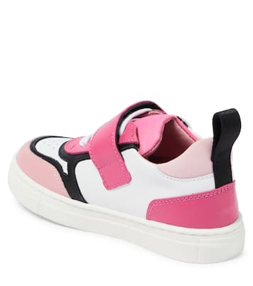 Leather-trimmed sneakers | Moschino Kids