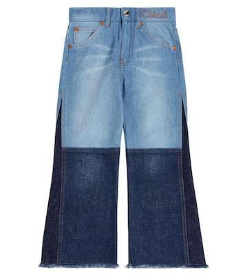 Paneled wide-leg jeans | Chloé Kids