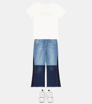 Paneled wide-leg jeans | Chloé Kids