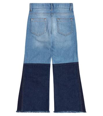Paneled wide-leg jeans | Chloé Kids
