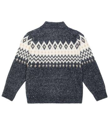 Fair Isle intarsia cardigan | Brunello Cucinelli Kids