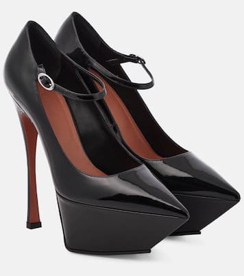 Plateau-Pumps Yigit aus Lackleder | Amina Muaddi