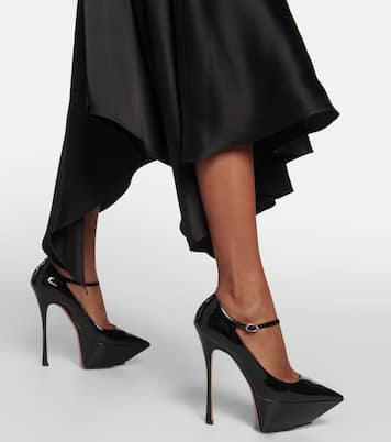 Plateau-Pumps Yigit aus Lackleder | Amina Muaddi
