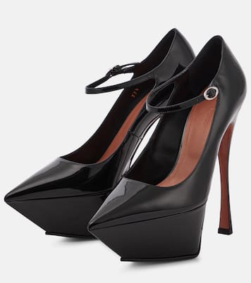 Plateau-Pumps Yigit aus Lackleder | Amina Muaddi