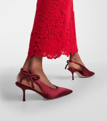 Nite-Out 70 satin slingback pumps | Valentino Garavani