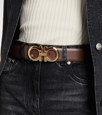 Gancini reversible leather belt | Ferragamo