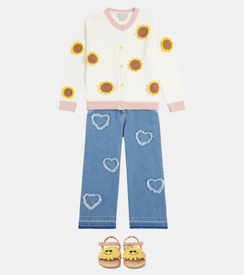 Cardigan brodé en coton | Stella McCartney Kids