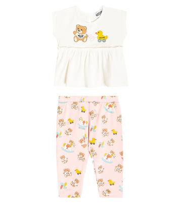 Baby printed jersey T-shirt and leggings set | Moschino Kids
