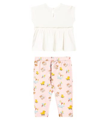 Baby printed jersey T-shirt and leggings set | Moschino Kids