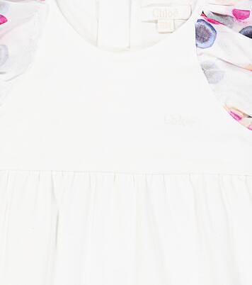 Baby embroidered cotton dress  | Chloé Kids