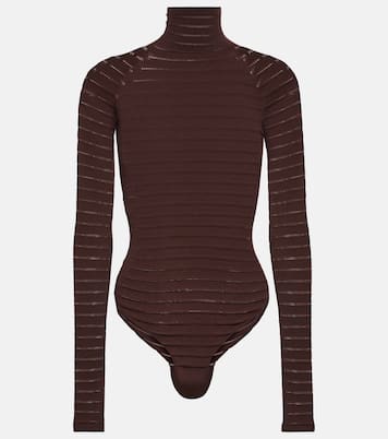 Striped turtleneck bodysuit | Alaïa