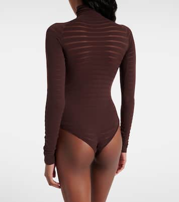 Striped turtleneck bodysuit | Alaïa