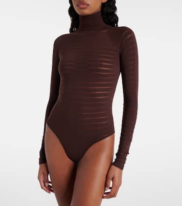 Striped turtleneck bodysuit | Alaïa