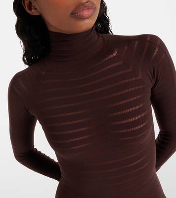 Striped turtleneck bodysuit | Alaïa