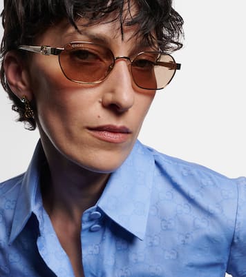 Running Mini rectangular sunglasses | Gucci