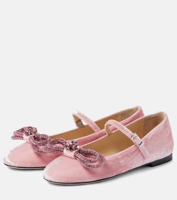 Double Bow velvet ballet flats | Mach & Mach