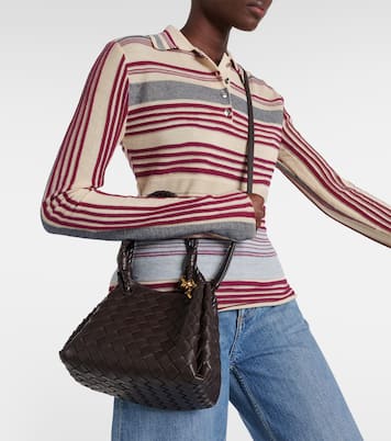 Parachute Small Intrecciato leather shoulder bag | Bottega Veneta