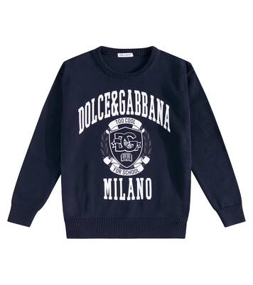 Printed cotton sweater | Dolce&Gabbana Kids