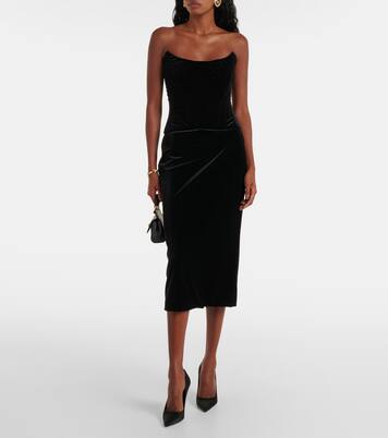 Bustier-Kleid aus Samt | Dolce&Gabbana