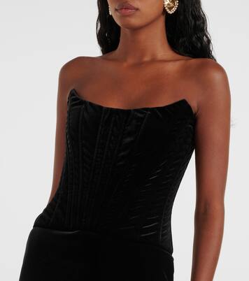 Bustier-Kleid aus Samt | Dolce&Gabbana