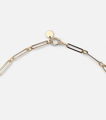 Halskette Diamond Radiant Octagon aus 18kt Gelbgold mit Diamanten | Shay Jewelry