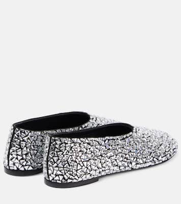 Ballerinas Glove aus Leder mit Kristallen | Proenza Schouler