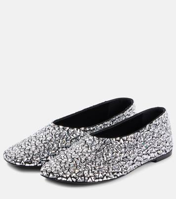 Ballerinas Glove aus Leder mit Kristallen | Proenza Schouler