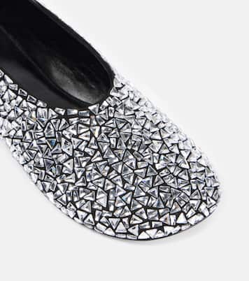 Ballerinas Glove aus Leder mit Kristallen | Proenza Schouler