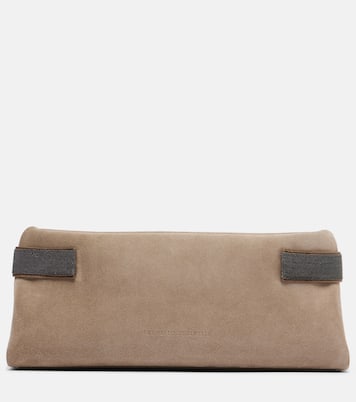 Essence Small suede clutch | Brunello Cucinelli