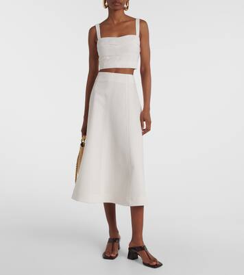 Faxon jacquard crop top | Veronica Beard