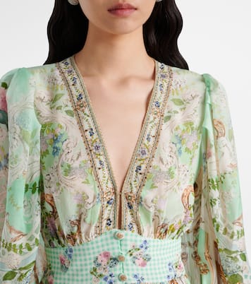 Crystal-embellished silk maxi dress | Camilla