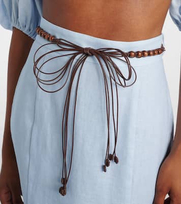 Rhiannon linen midi skirt | Zimmermann