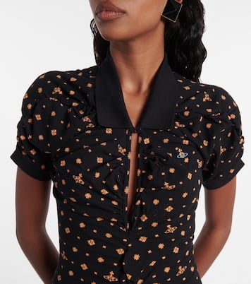 Pulling draped cotton midi dress | Vivienne Westwood