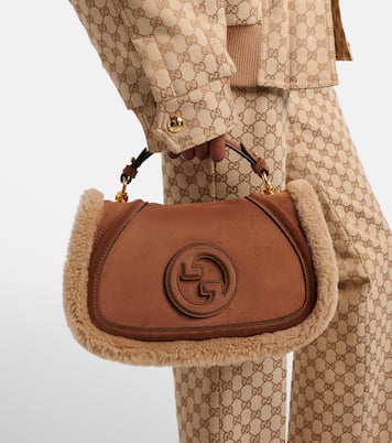 Gucci Blondie Medium suede top-handle bag | Gucci