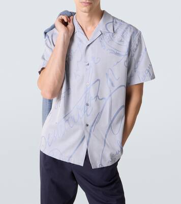 Printed cotton, wool, and silk bowling shirt | Berluti